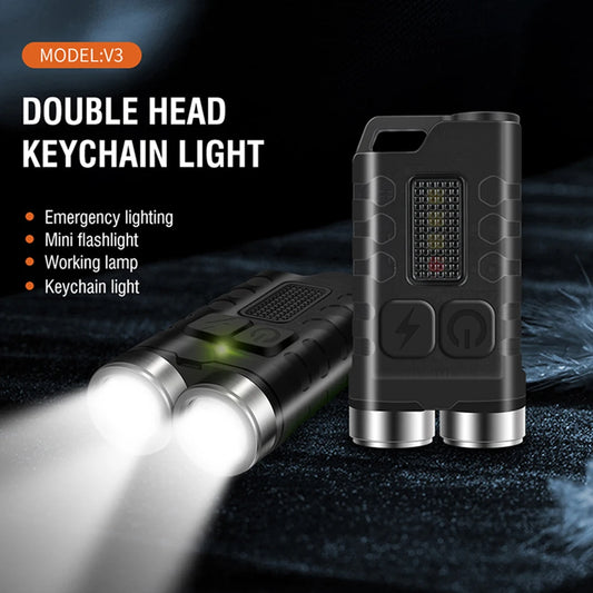 Multi-function Mini Keychain Light, Led Flashlight,  Head Lamp